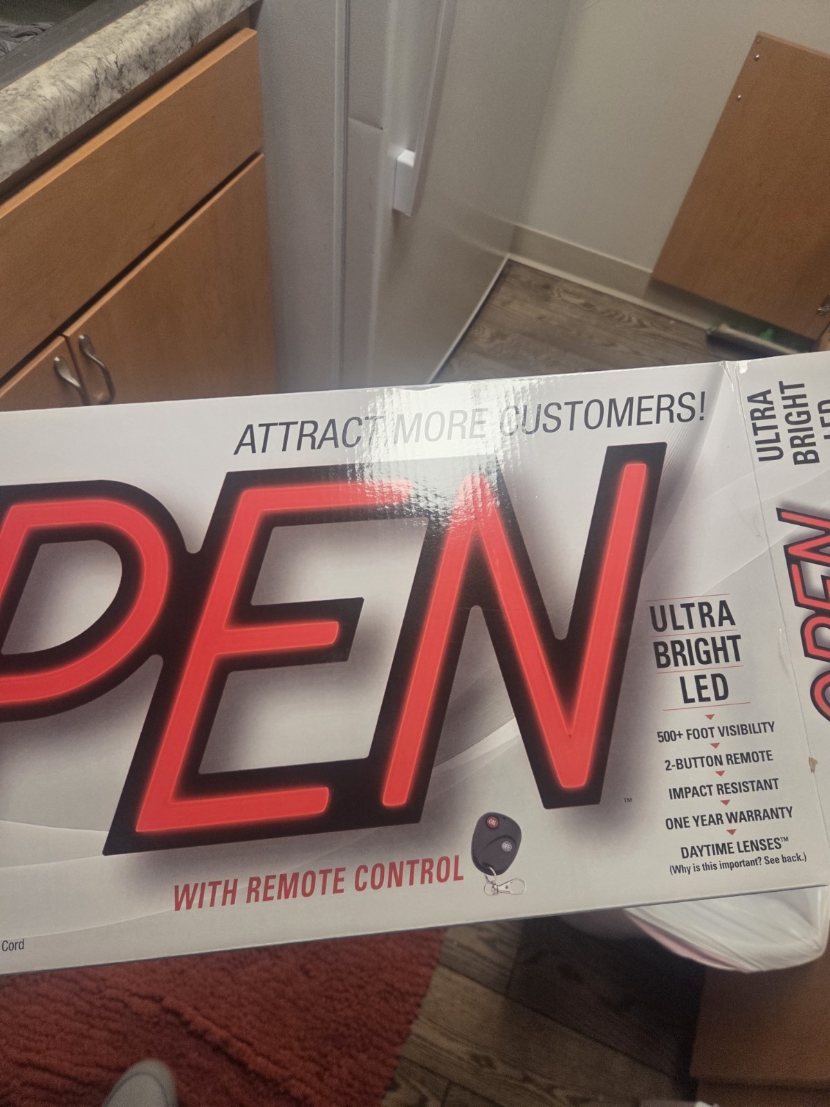 Open Sign Brand New In Box With Remote