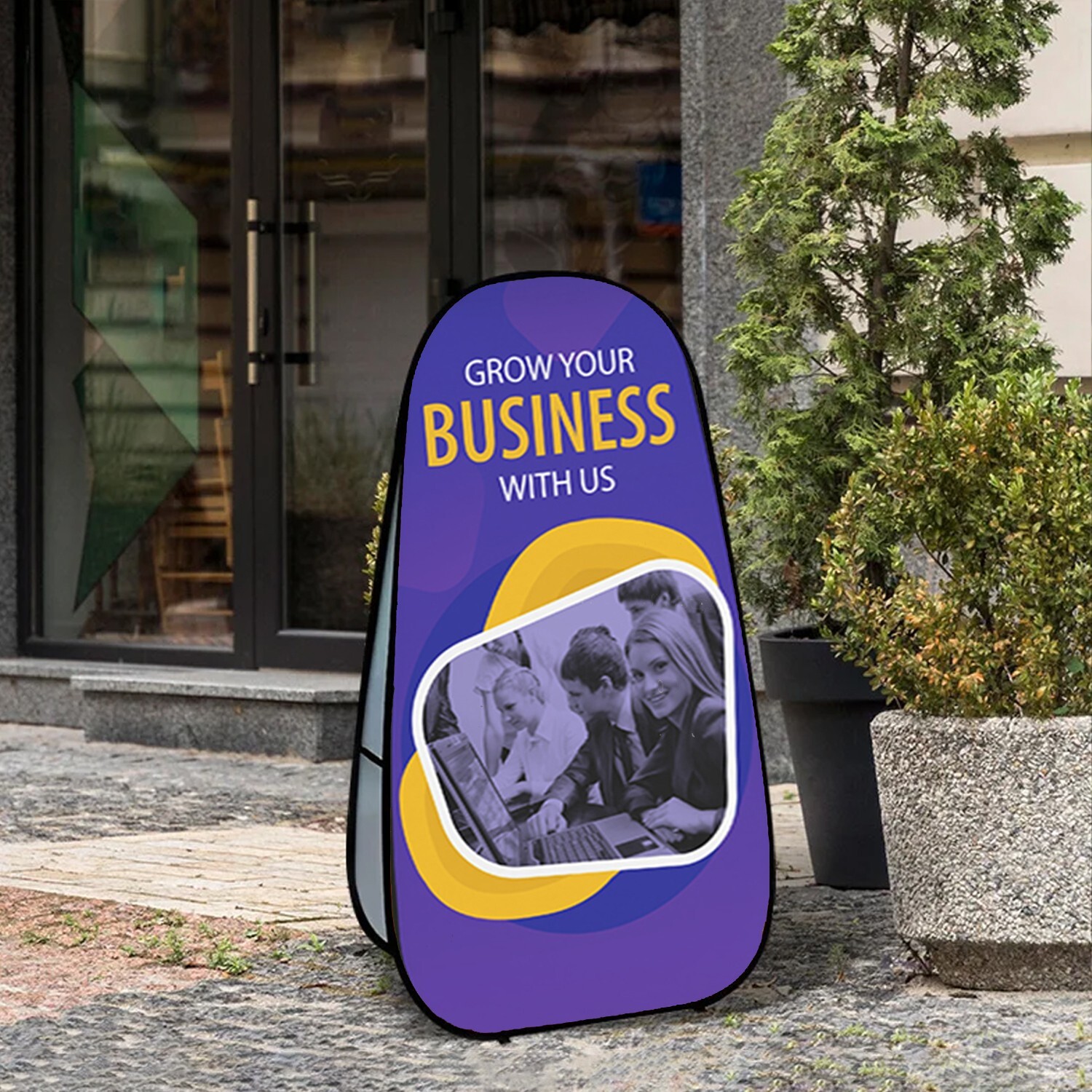 Vertical Popup banner A-board Sign Banner Display-We Provide Professional Design