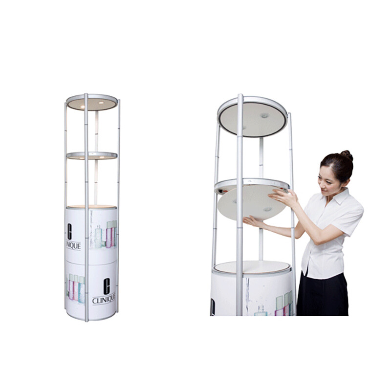 Optim 80&Prime; Collapsible Trade Show Promotion Counter Aluminum Display for Exhibit