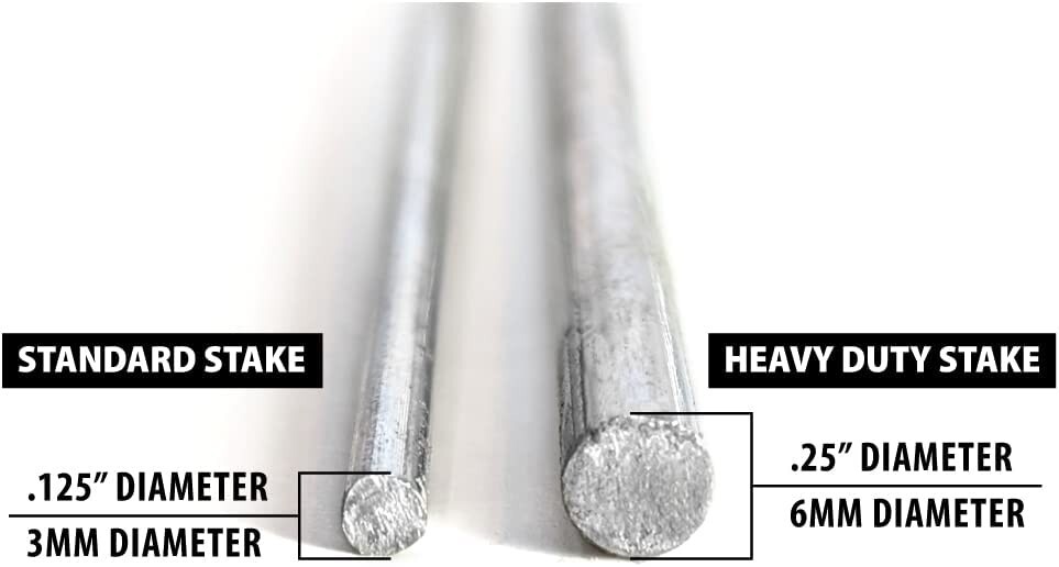 30&Prime;Heavy Duty Yard Stakes .25 Diameter Metal Frame Wire Step Stake for Yard Sign