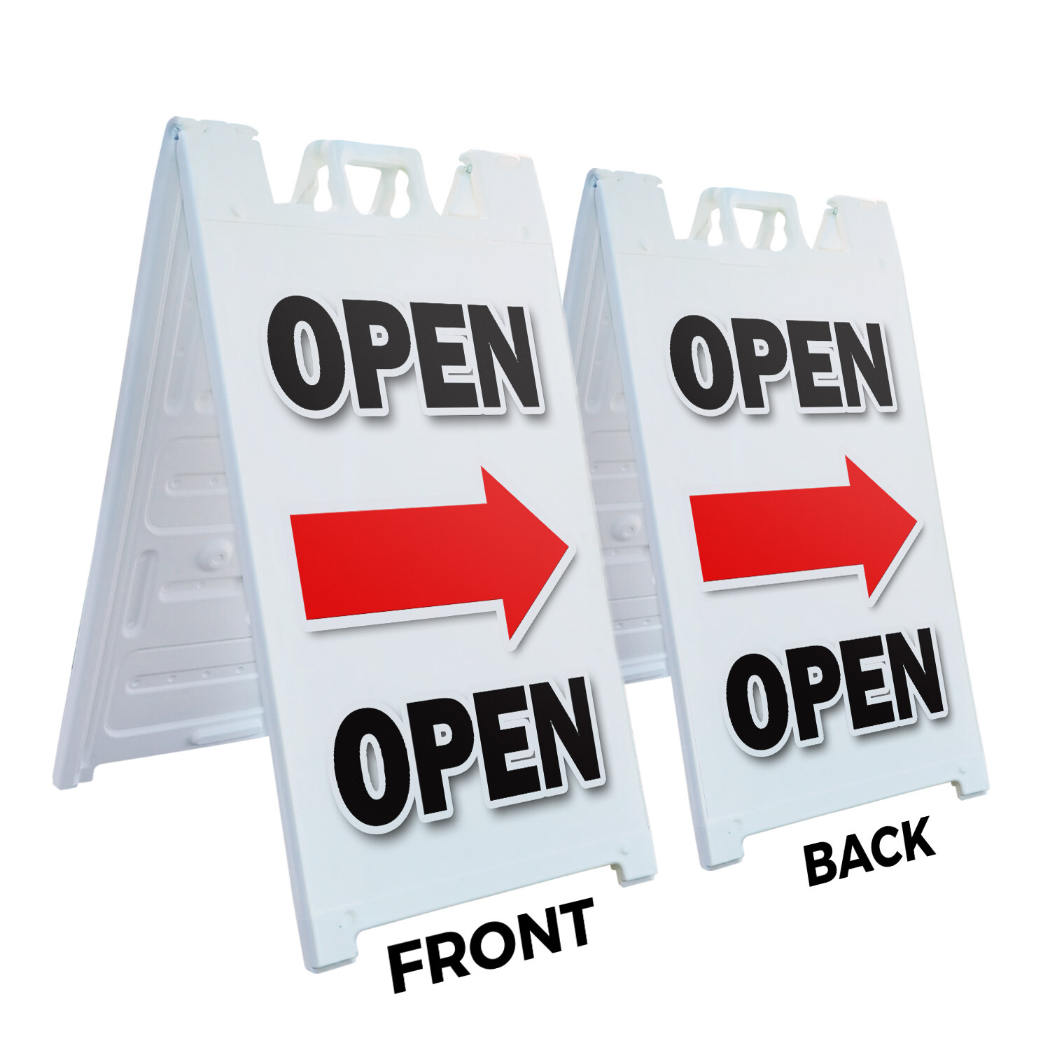 A-frame Sidewalk Giant Open With Arrow 24&Prime; x 36&Prime; Double Sided A-Frame Sidewalk S
