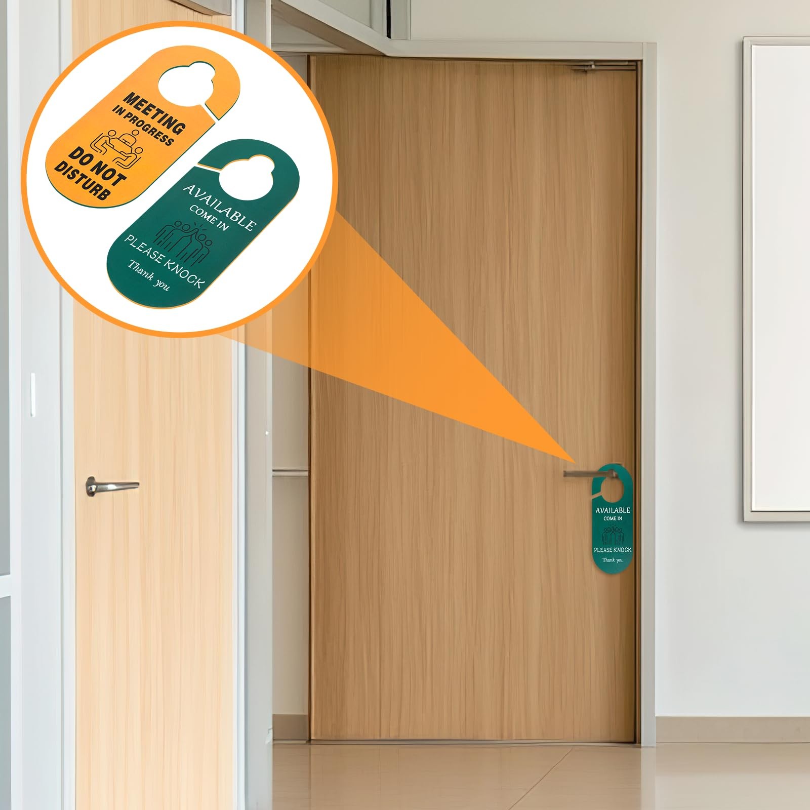 Meeting In Progress Door Sign Do Not Disturb Hanger DoubleSided Available