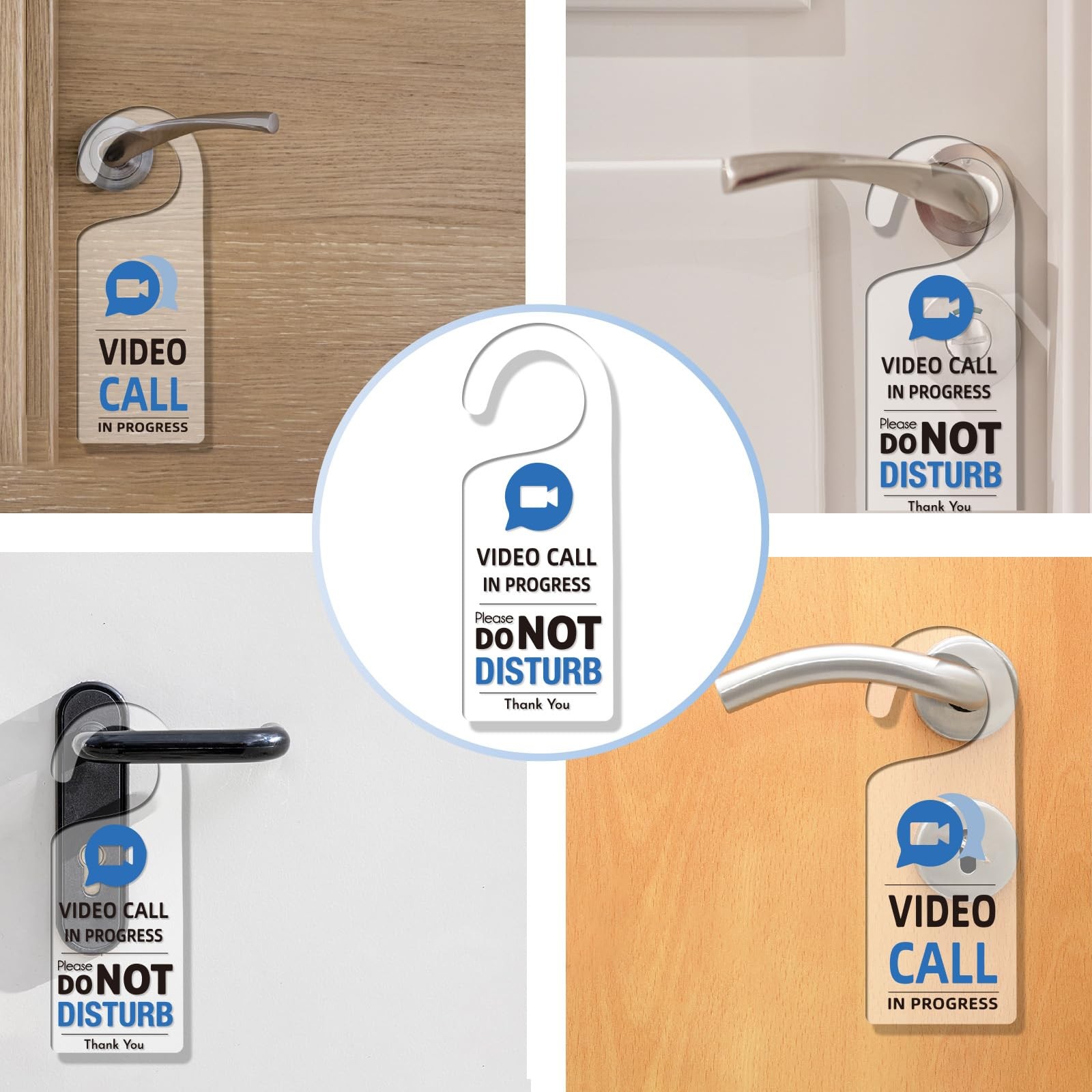 2Pack Video in Progress Please Do Not Disturb Door Hanger Sign Acrylic Notice…