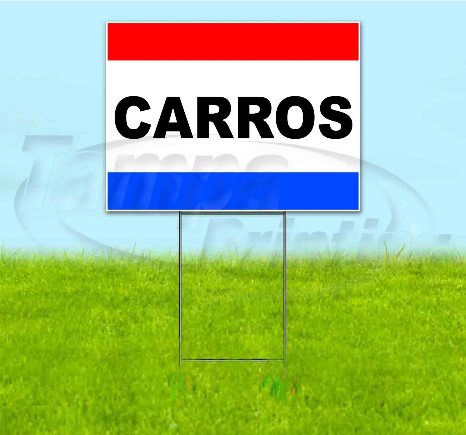 CARROS 18×24 Yard Sign WITH STAKE Corrugated Bandit USA BUSINESS SPANISH