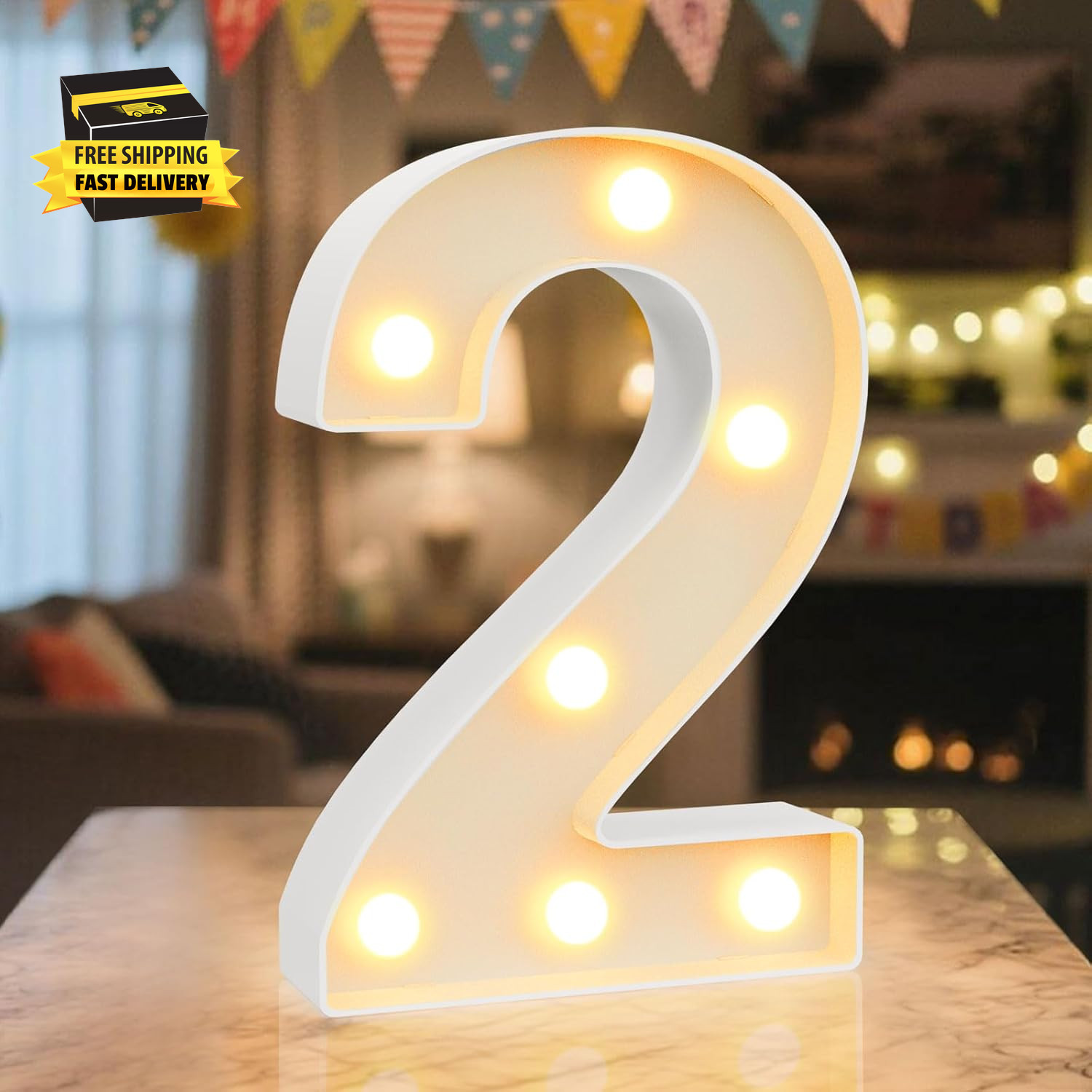 LED Marquee Light up Numbers Sign – Lighted Birthday Numbers Sign for Birthday P
