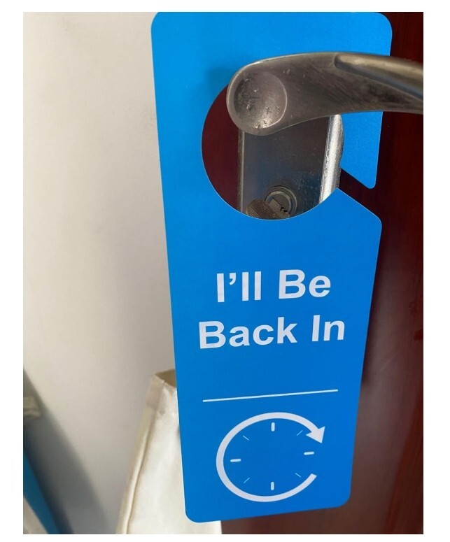 8 PCS 3.5X9.5 » Door Hanger Tags Sign Office Work in a Meeting Do Not Disturb