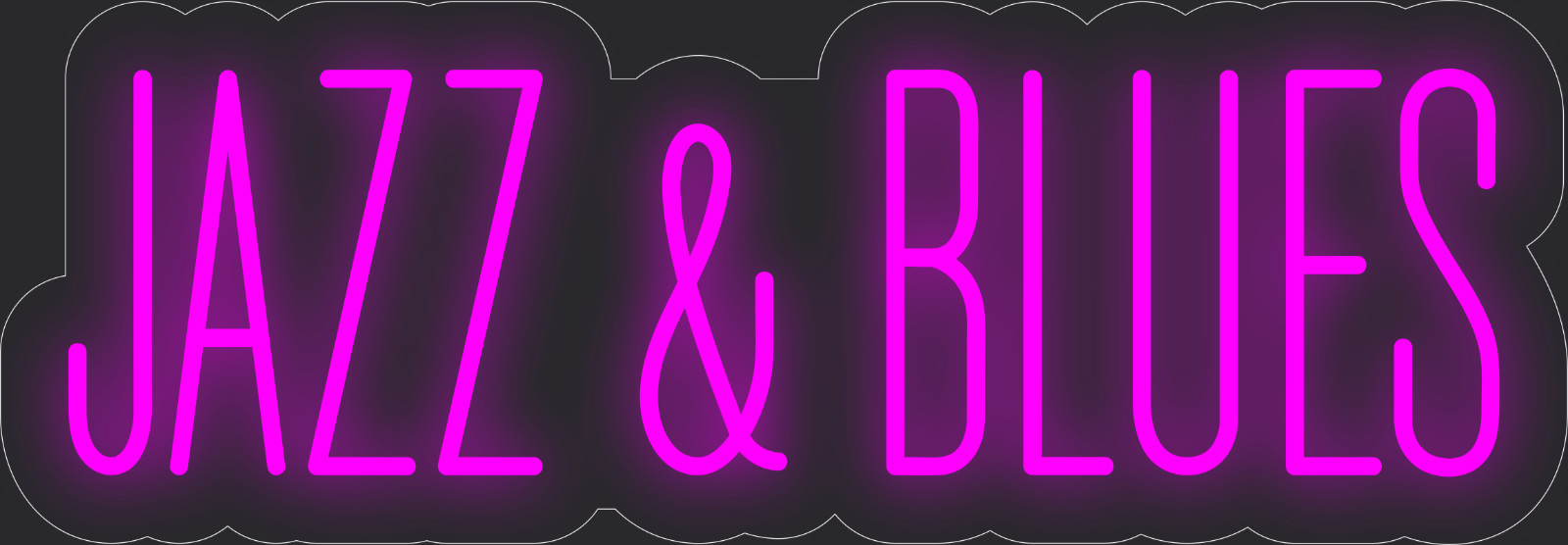 Jazz blues Neon LED Sign Business Wall Decor Lighted Store Sign 24 x 8 in.