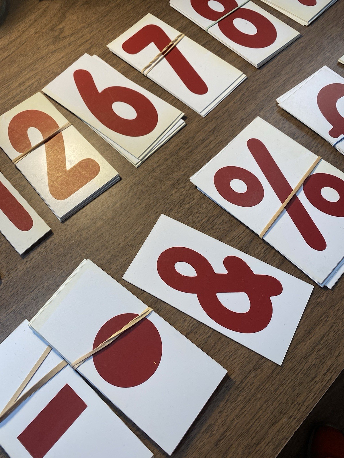 Lot Of Vintage Marquee Sign Numbers And Symbols. 6”x3” In Red & White
