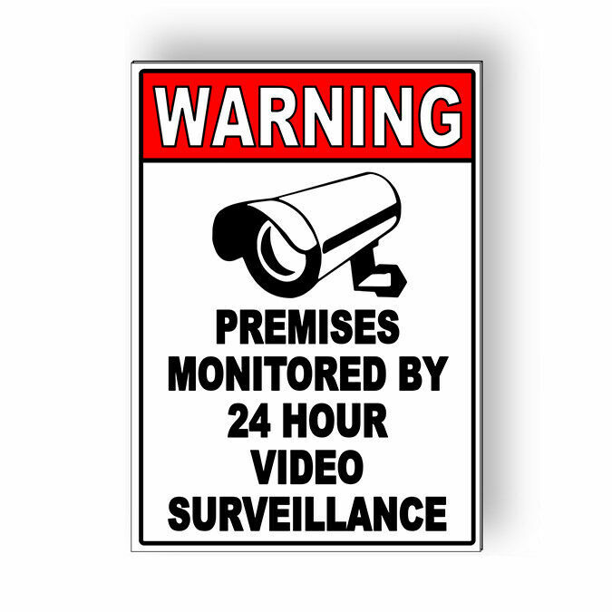 Warning Monitored Video Surveillance 24hr Security Camera Metal Sign 5 SIZES S31