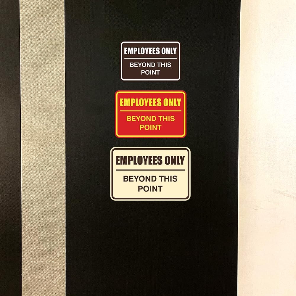 All Quality Classic Framed Employees Only Beyond This Point Wall Or Door To