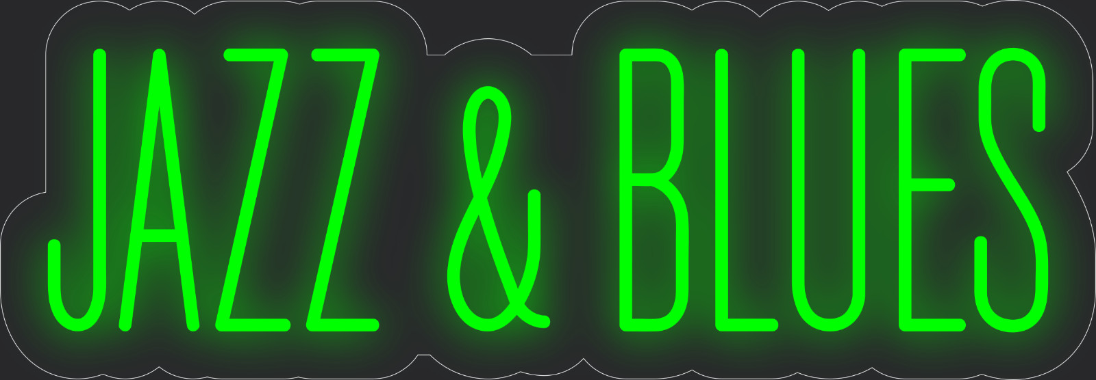 Jazz blues Neon LED Sign Business Wall Decor Lighted Store Sign 24 x 8 in.