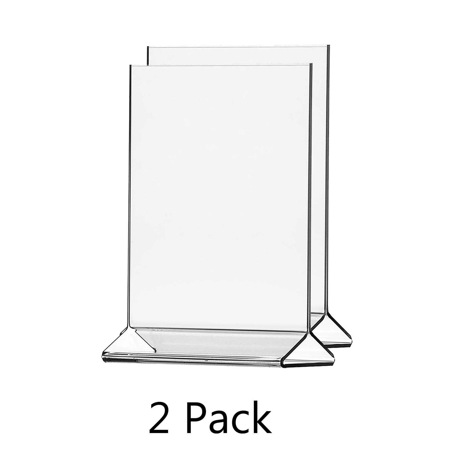 Marketing Holders 2 Pack Half Sheet Advertisement Holder 5.5&Prime;w x 8.5&Prime;h, Clear