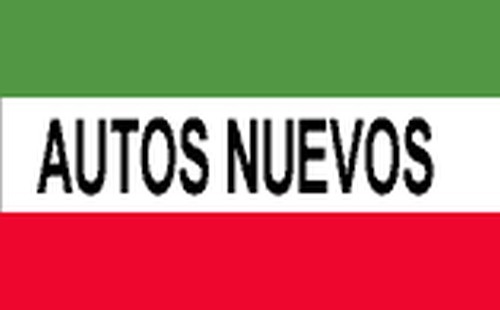 AUTOS NUEVOS Flag 3×5 ft Red White Green Business Sign Spanish New Cars Dealer