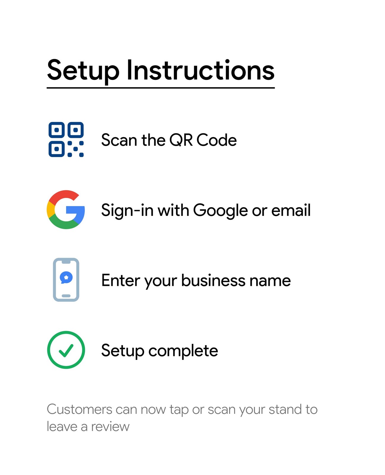 – Google Review Stand – NFC & QR Code, Easy Setup, For All Businesses (1-Pack)