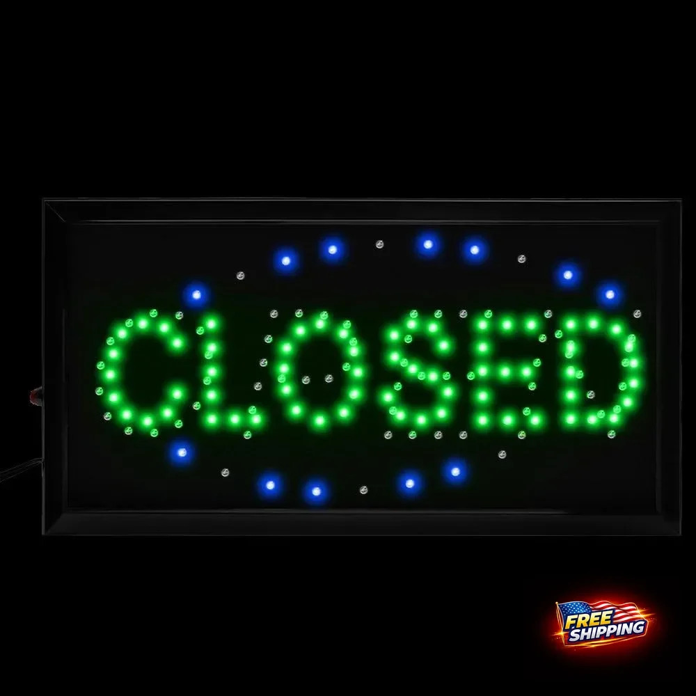 Boshen Led Open Signs Decor for Business Mart Shop Store Bar Cafe Barber ATM Now