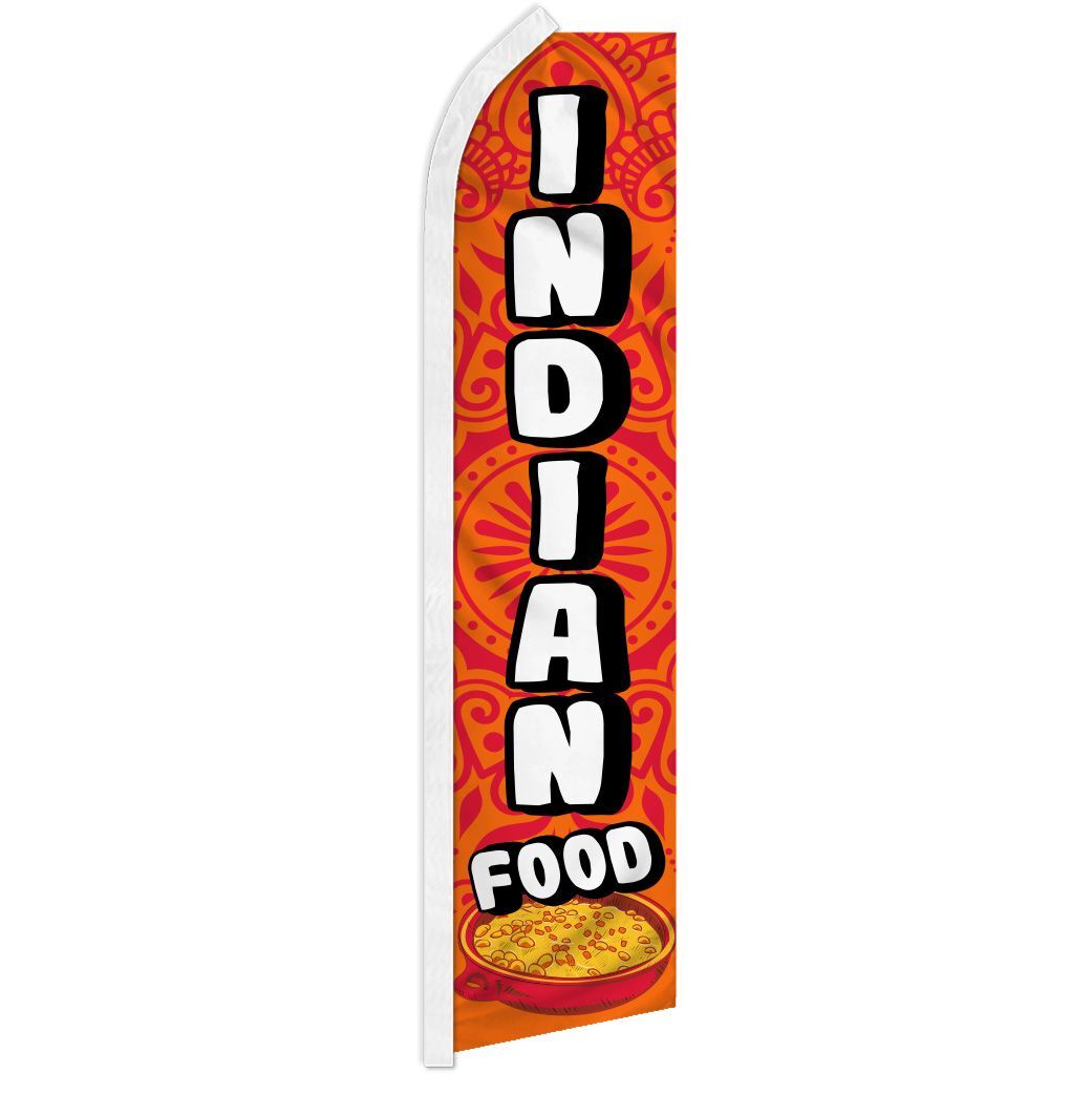 INDIAN FOOD advertising super flag polyester banner sign *POLE NOT INCLUDED*