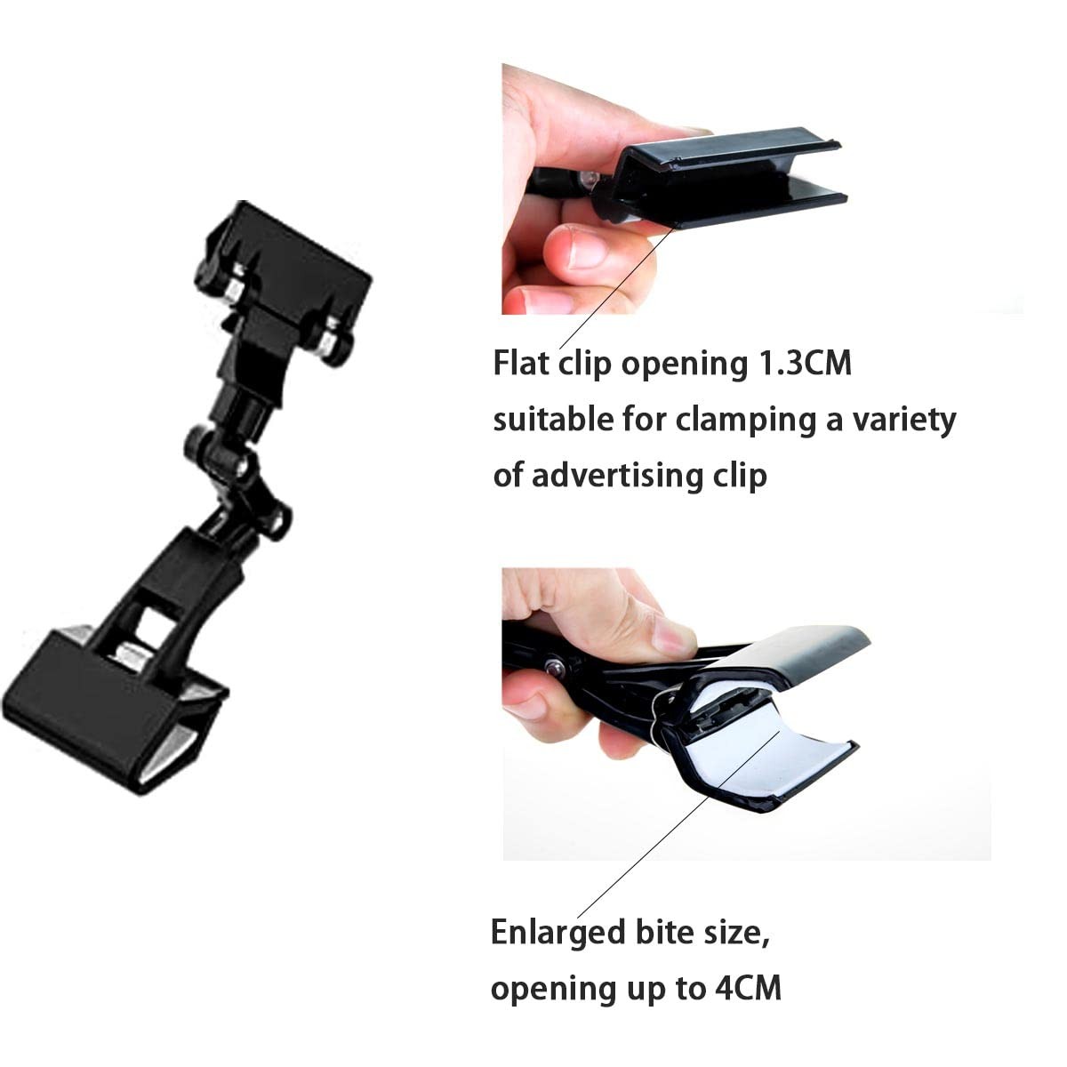YOWPEY 3pcs Sign Clips Clip Holder Paper for Black