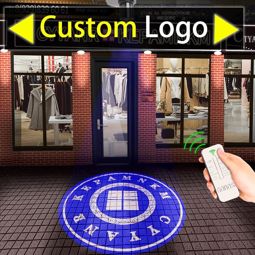 60W LED GOBO Projector IP65 In/Outdoor Customize Logo for Commercial Advertising