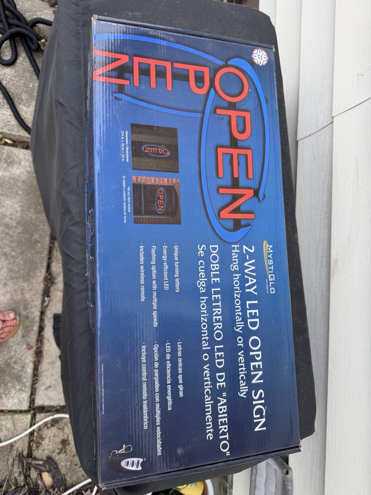 Mystiglo LED 2-Way Open Sign New In Box