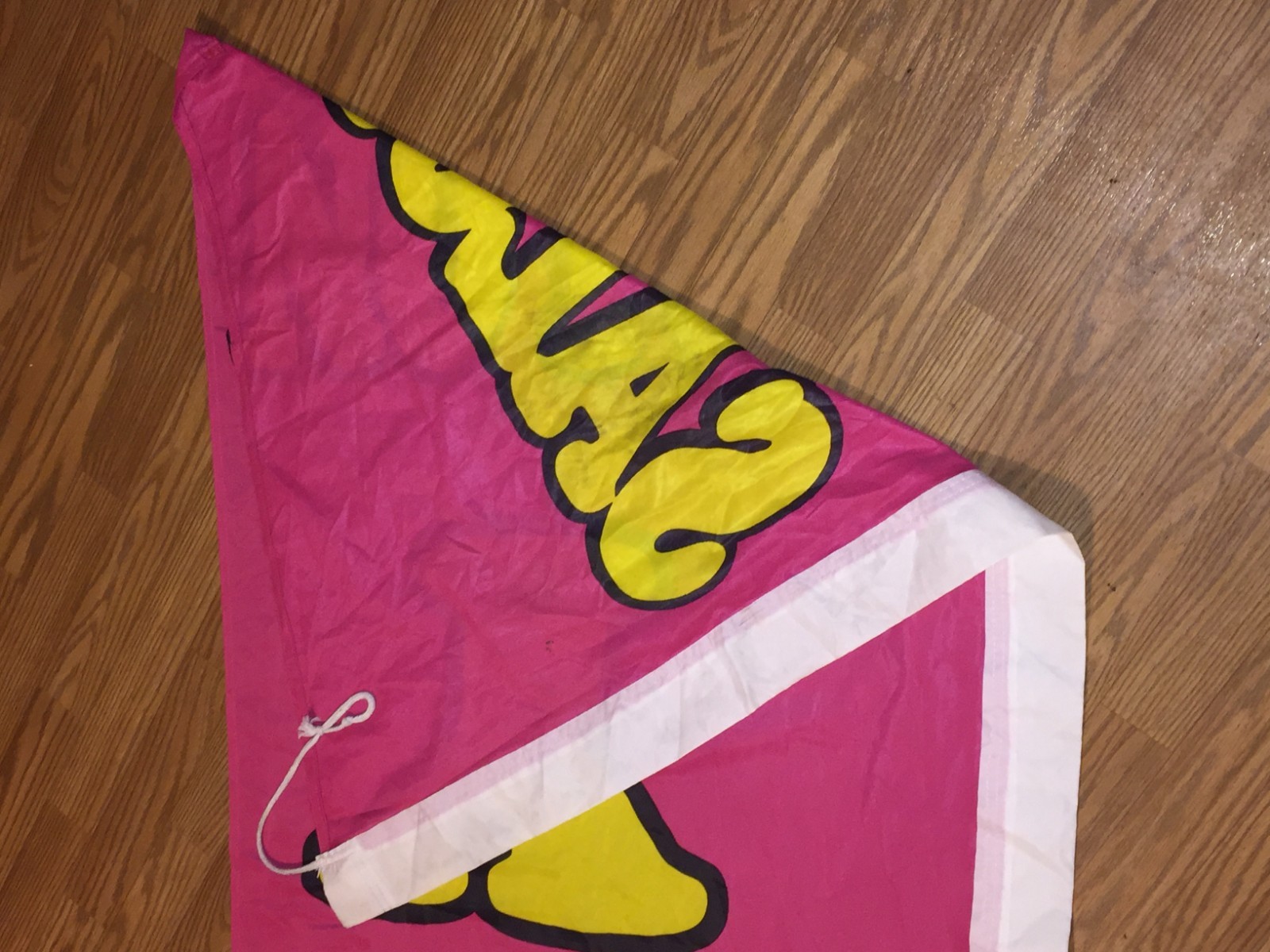 Huge Beauty Salon Banner Only 11 ft x 2 1/2 ft Pink Yellow White Nylon Vertical