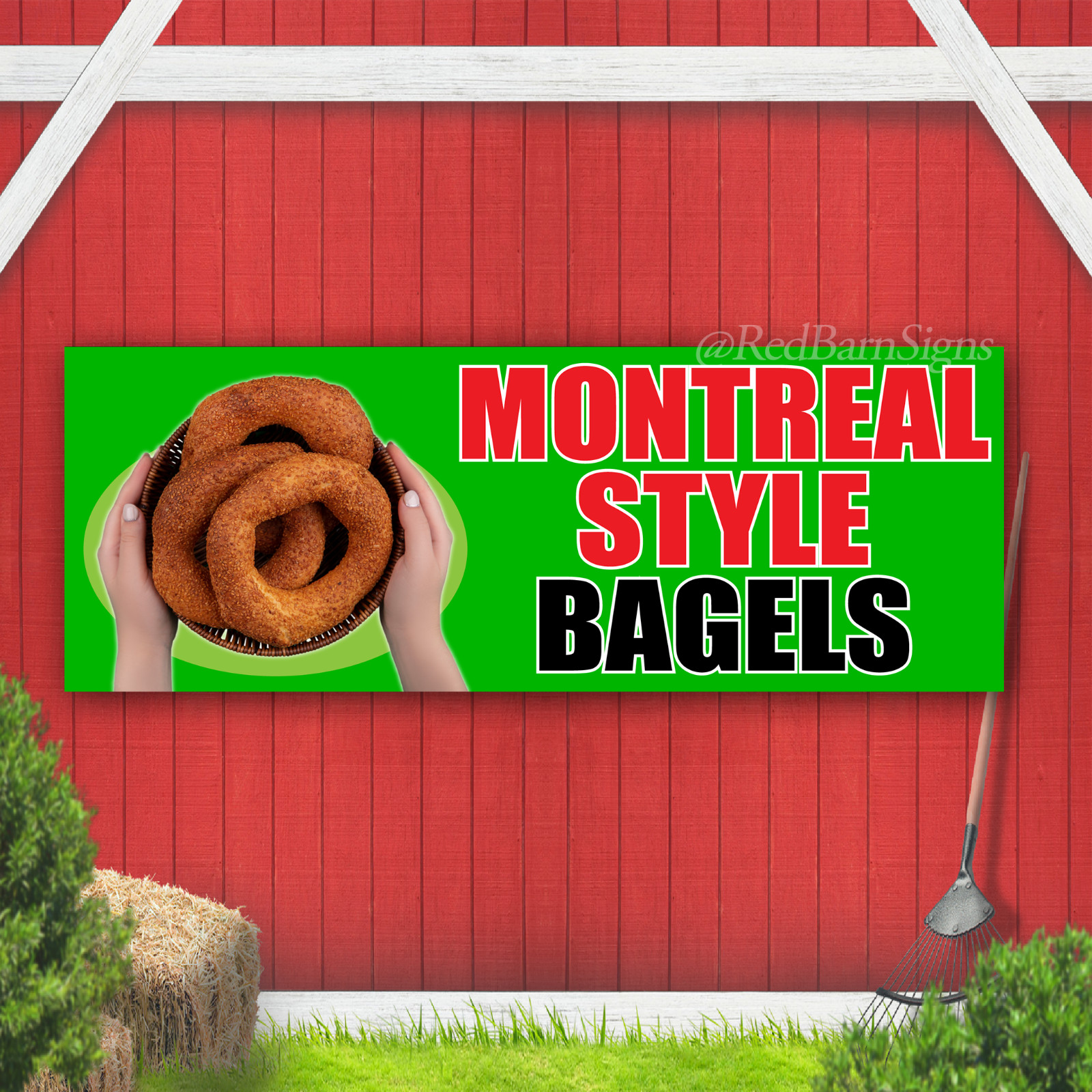 Montreal-Style Bagels Indoor Outdoor Vinyl Banner Design