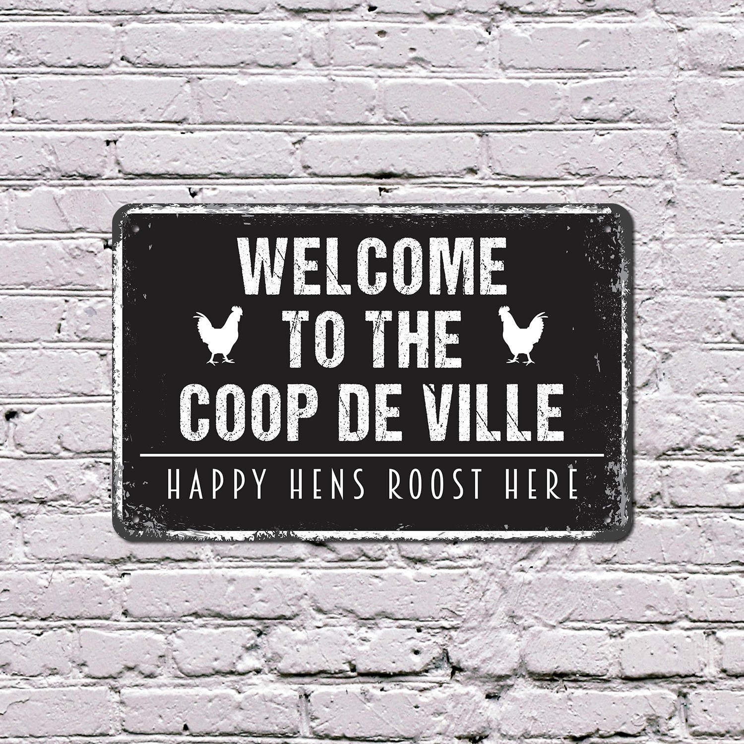 Coop De Ville Chicken Sign Cluck De Luxe Ride Durable Perfect for Coops Barns