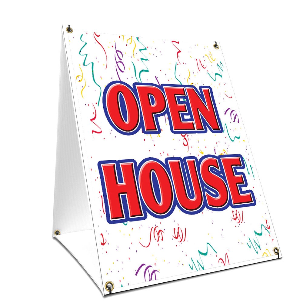 Open House Yard Sign & Stake outdoor plastic coroplast window