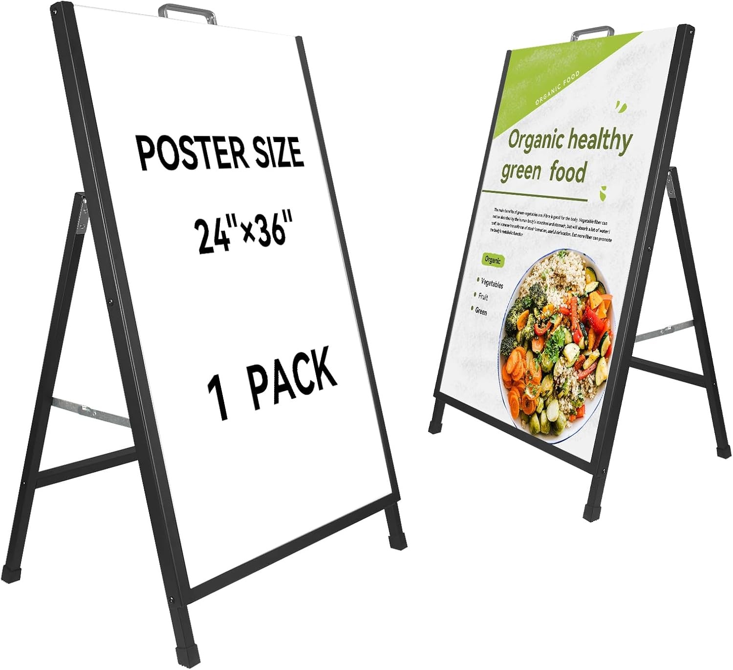 A Frame Sign Heavy-Duty 24×36 Inch Sandwich Board inches, Black