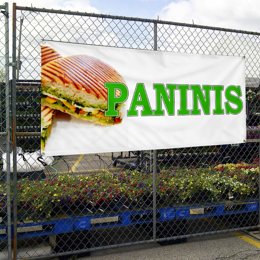 Vinyl Banner Multiple Sizes Panini Food Fair Truck Restaurant Restaurant & Food
