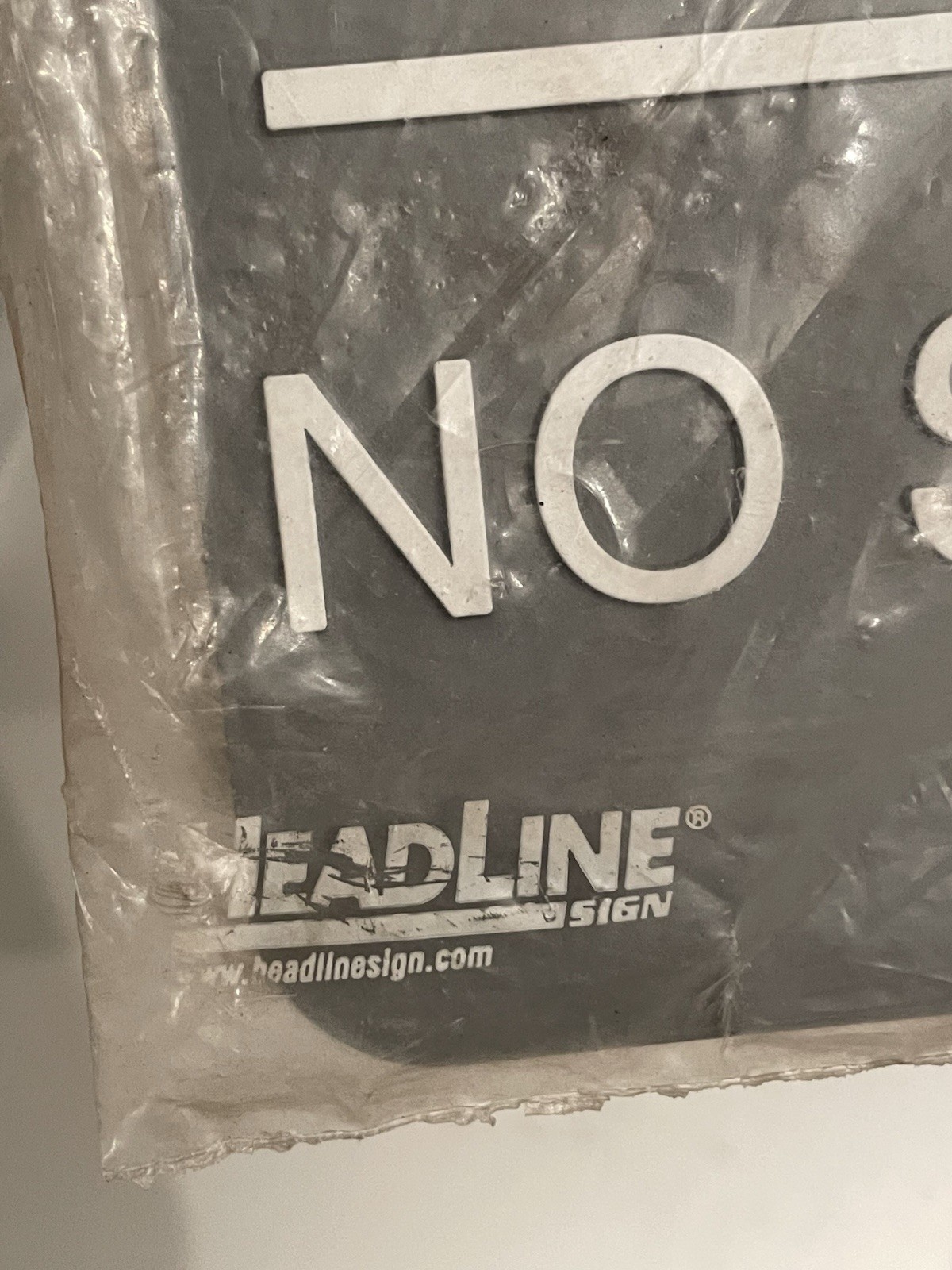 No Smoking Sign Gray 6”x9” with tactile & braille by Headline ADA Compliant NEW