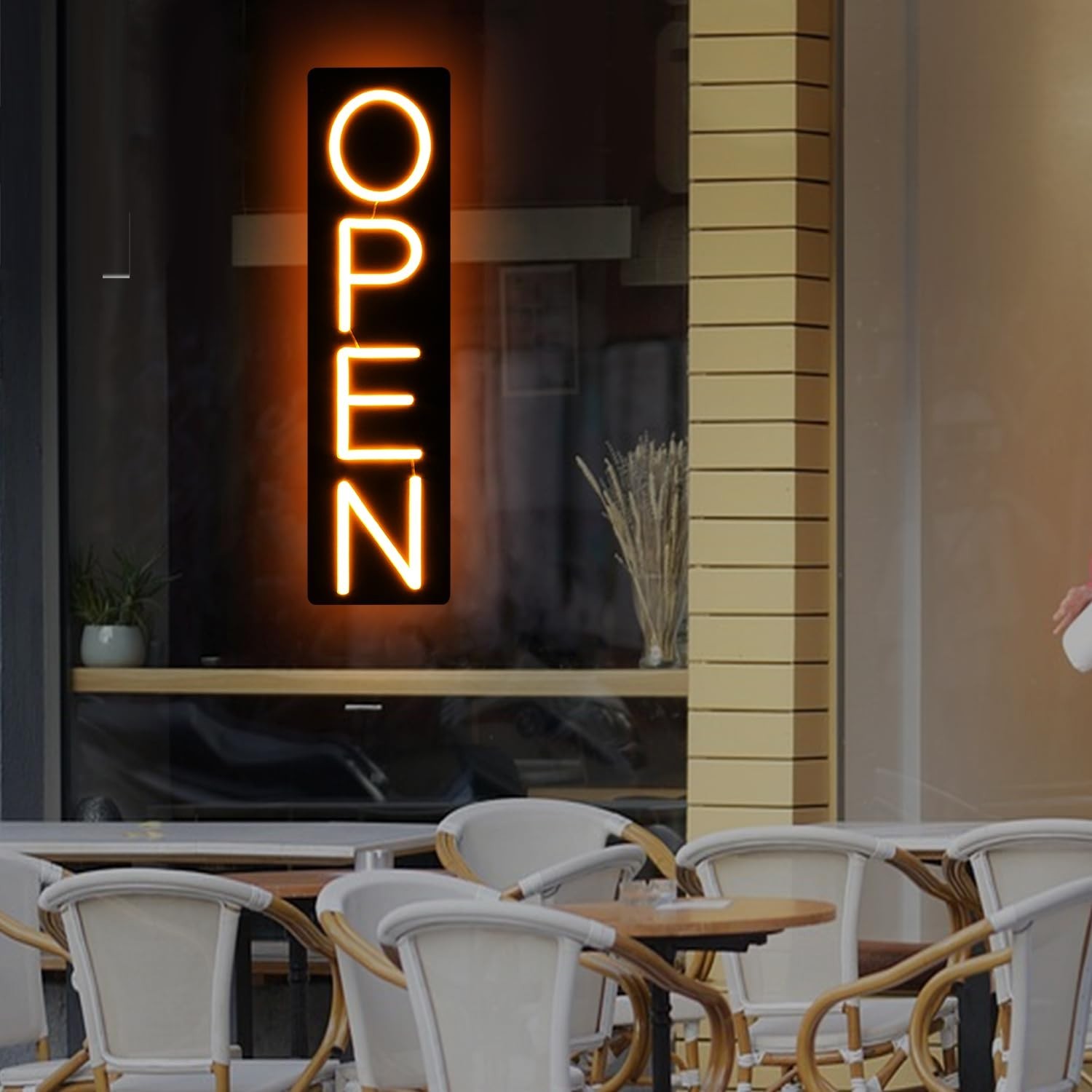Bright LED Open Sign for Business – Lighted Neon Display for Storefront, Bar, Sa