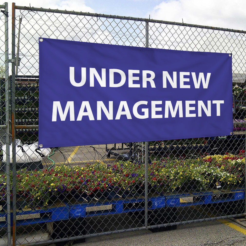 Vinyl Banner Multiple Sizes Under New Management Advertising Printing I Business