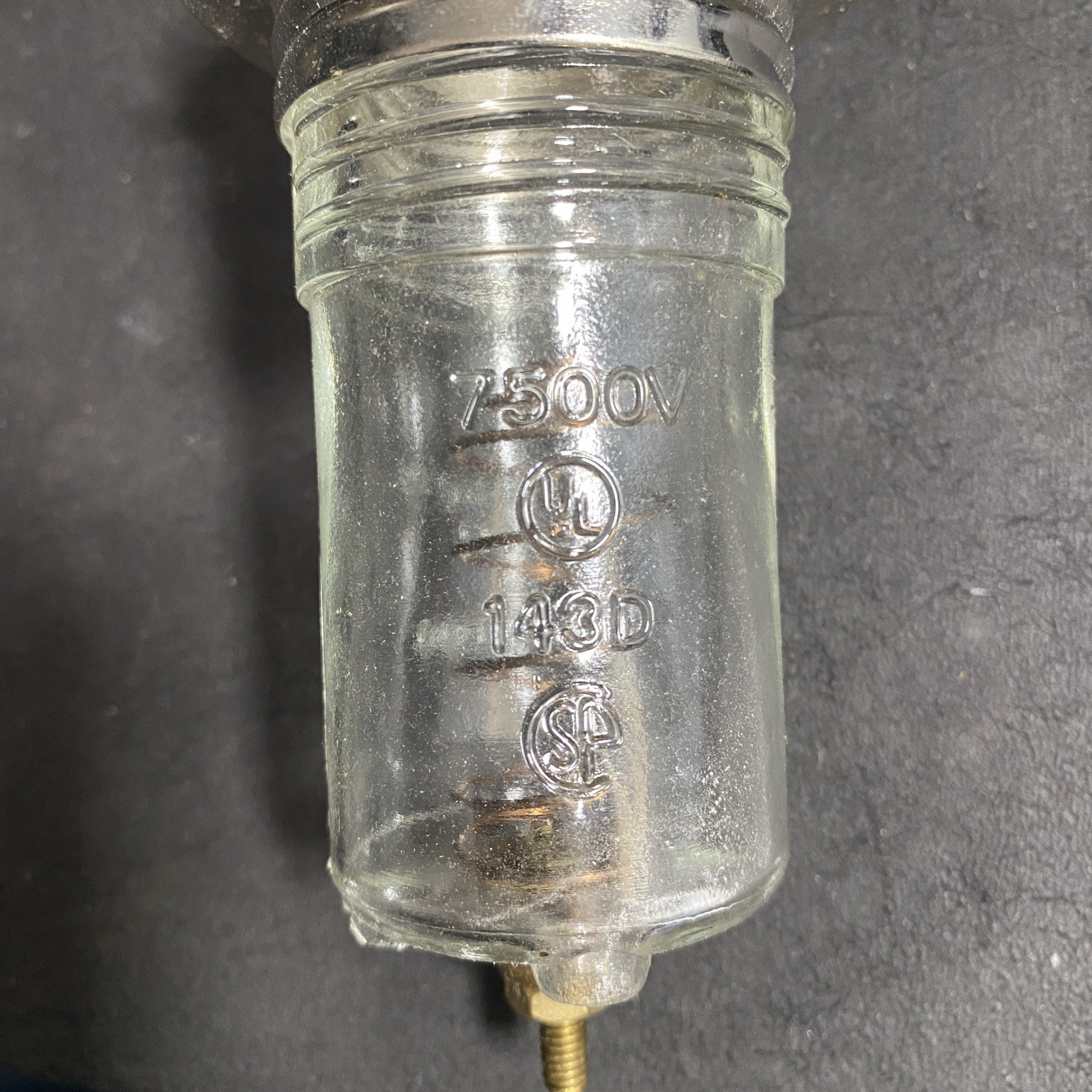 NEW Neon Sign Glass Housing #100 Insulator with Mounting Ring