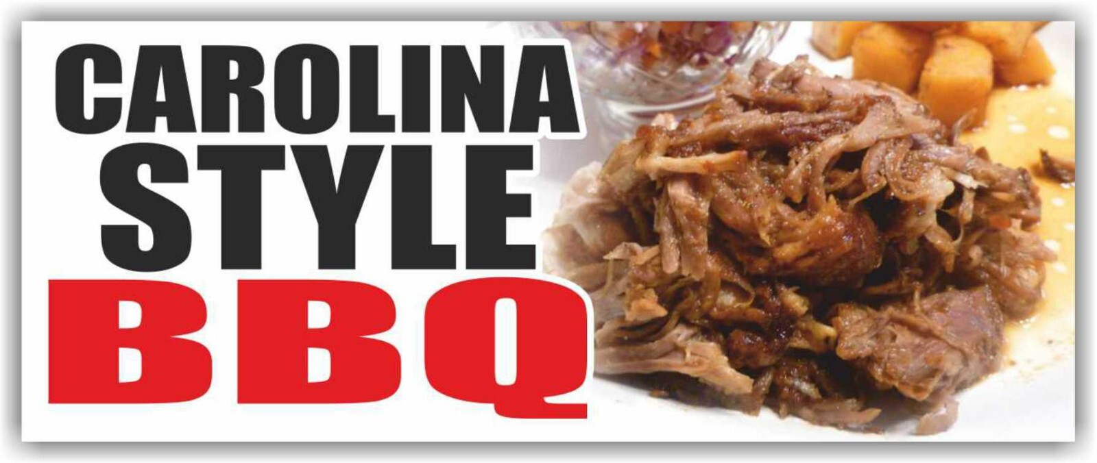 CAROLINA STYLE BBQ Advertising Banner Vinyl Mesh Sign meat beef bar steak tasty