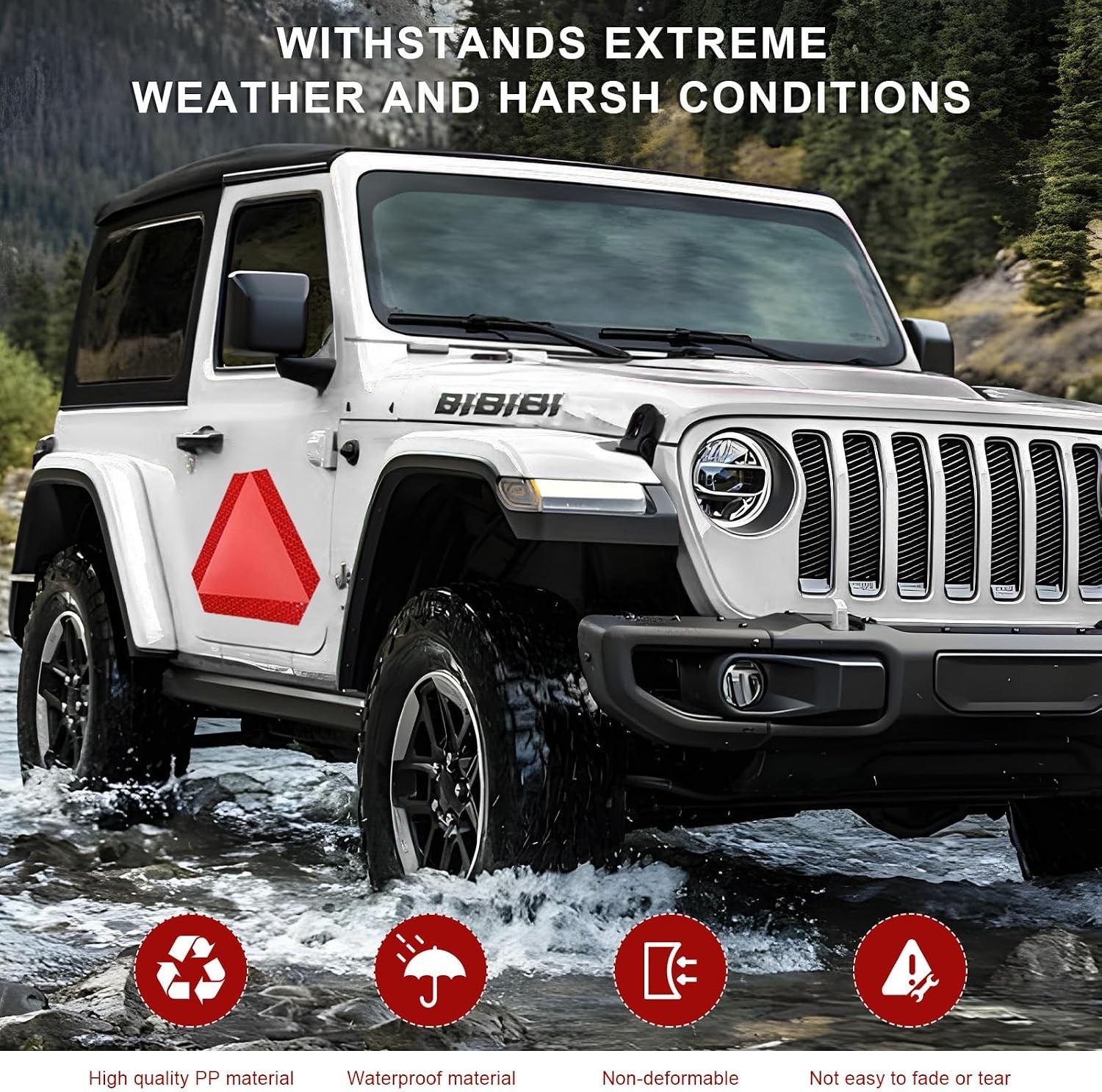 Diamond Grade Reflective Slow Moving Vehicle Signs – Waterproof & Durable Decals