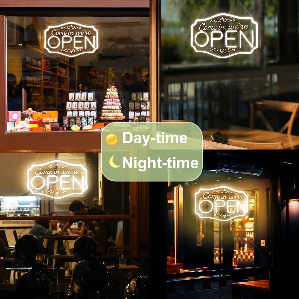 OPEN Signs for Business – Neon Sign for Business Ultra Bright LED, High Visibili