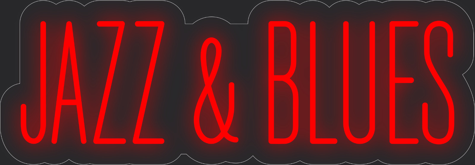 Jazz blues Neon LED Sign Business Wall Decor Lighted Store Sign 24 x 8 in.