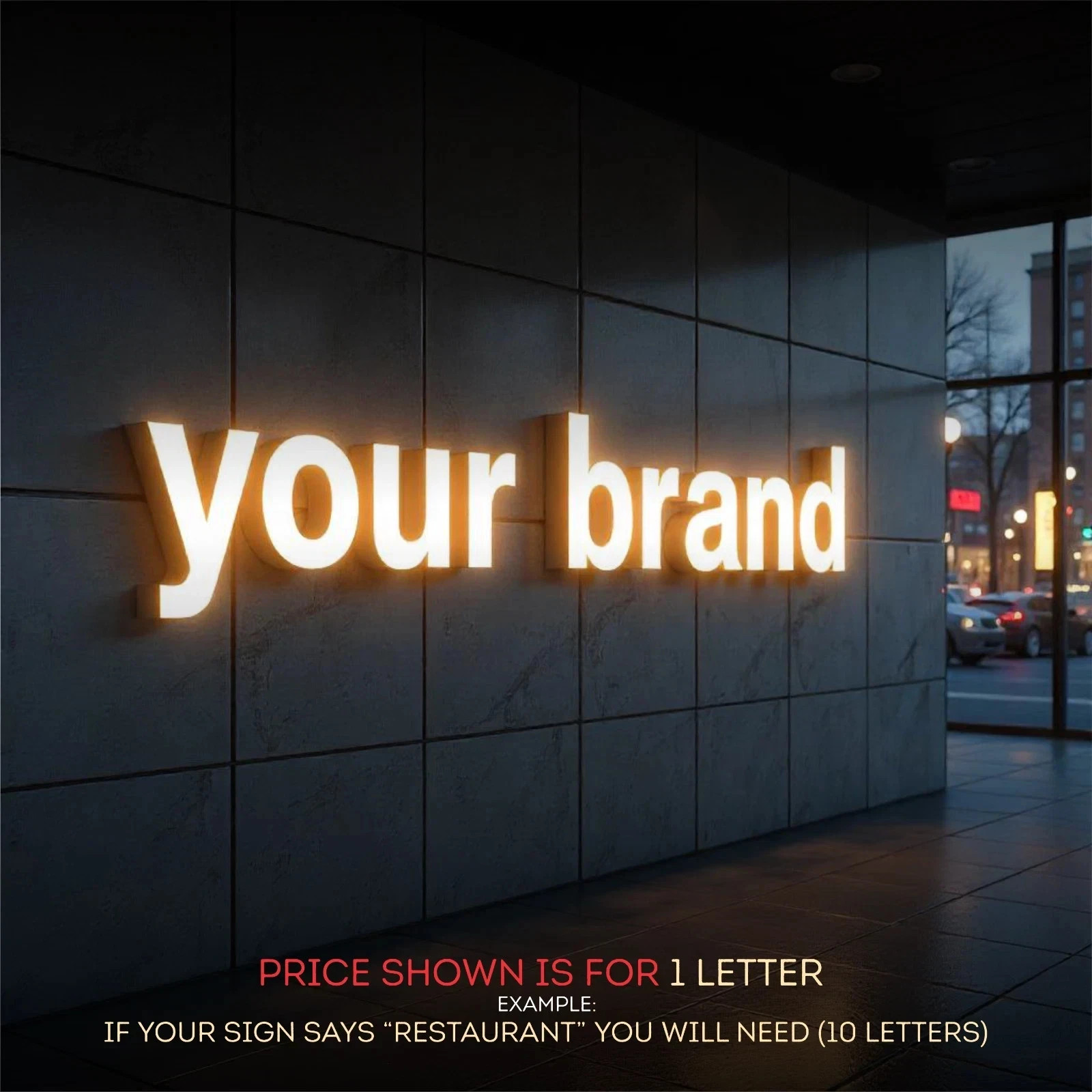 Jersey Auto Repair LED Channel Letters – Custom Outdoor Storefront Business Sign