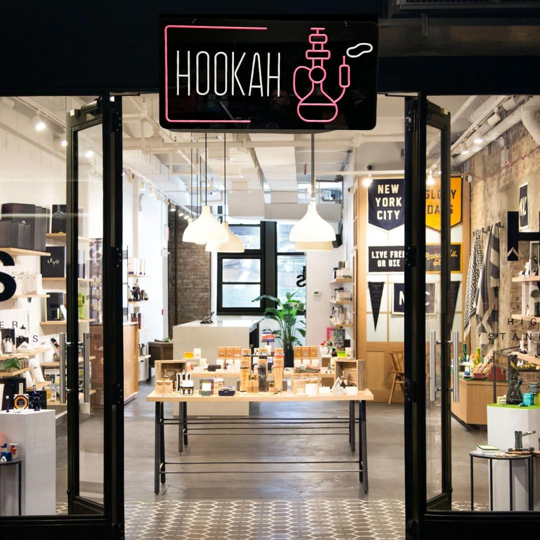 Bright LED Hookah Sign – Attract Customers to Your Smoke Shop or Lounge!