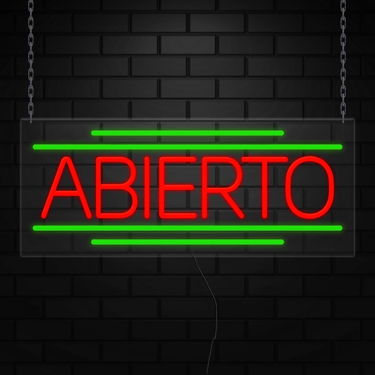 Abierto Neon Sign for Retail Displays | LED Flex Neon | 30&Prime;W x 12&Prime;H x 1&Prime;D