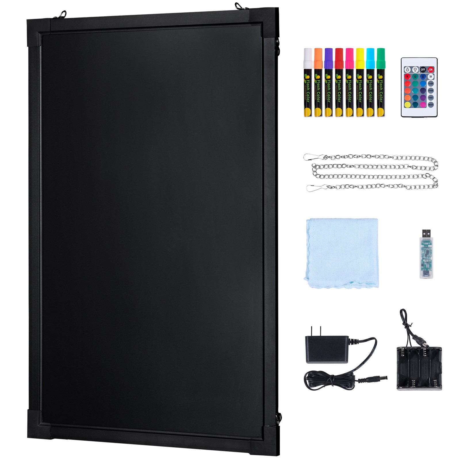 Uimoso LED Message Writing Board 24&Prime;x16&Prime; Illuminated Erasable Chalkboard