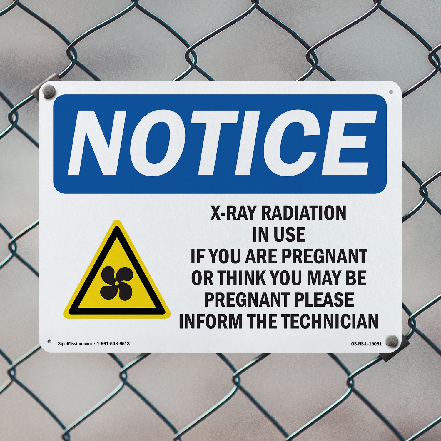 X-Ray Radiation In Use If You OSHA Notice Sign Metal Plastic, Decal 5 or 10 Pack