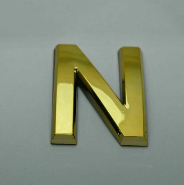 1 PCS – Apartment Number Sign/Mailbox Number Sign,Letter N (Gold,3D…ref0420