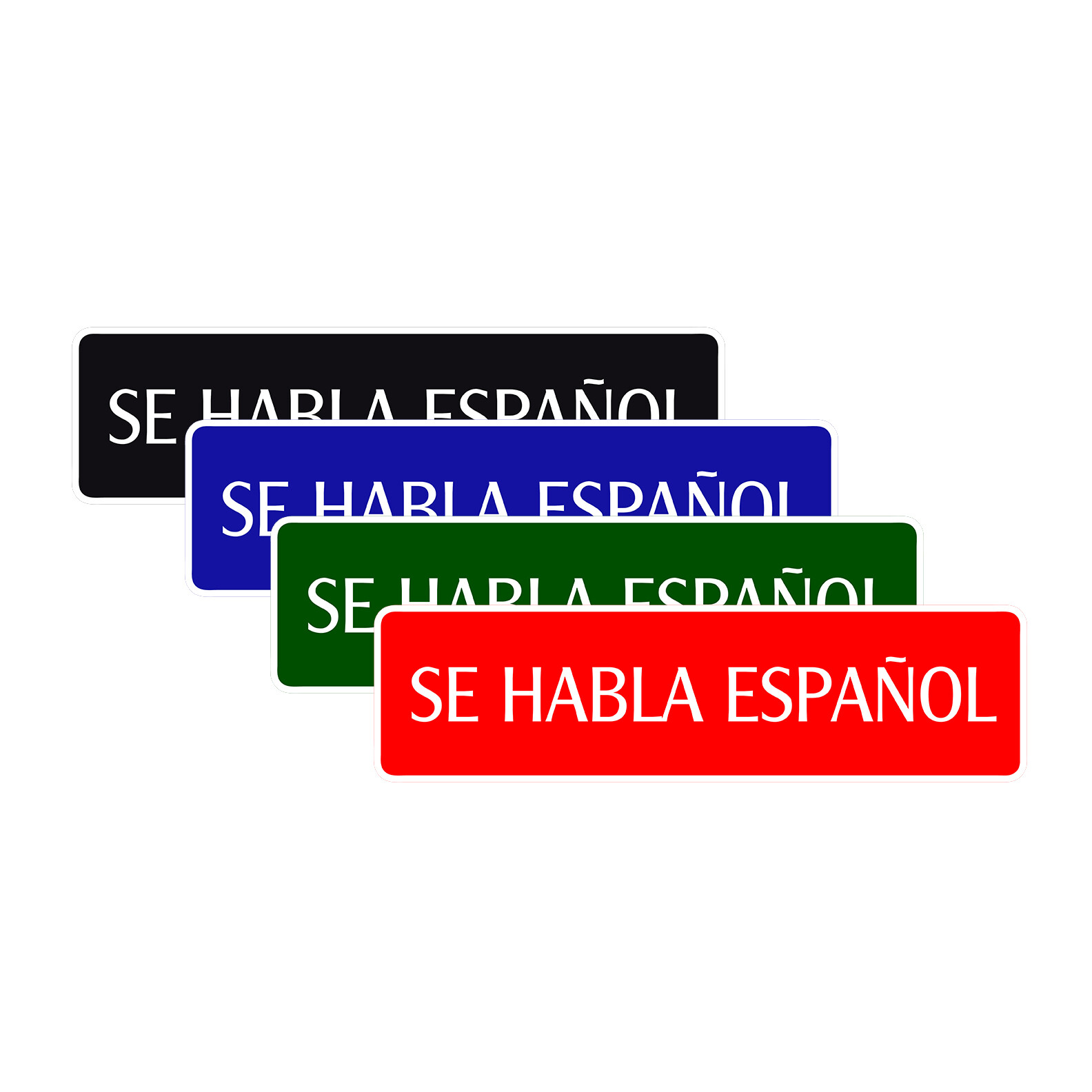 Se Habla Español Street Sign Home Decor Gift Spanish Bilingual Aluminum Sign