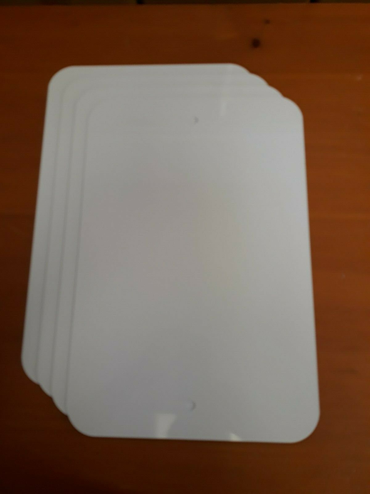 (4) White Aluminum Sign Blanks, 6 x 9 x 0.040, w/2 holes, Double Sided, In/Out