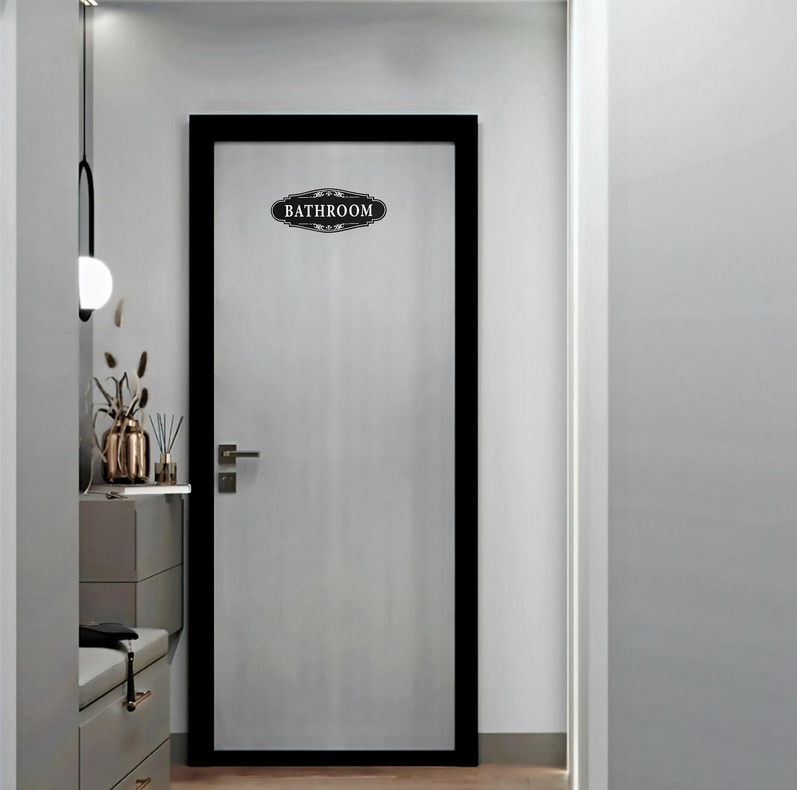 3PCS Laundry Room Sign Bathroom Pantry Door Signs Sticker, -Adhesive Bathroom…