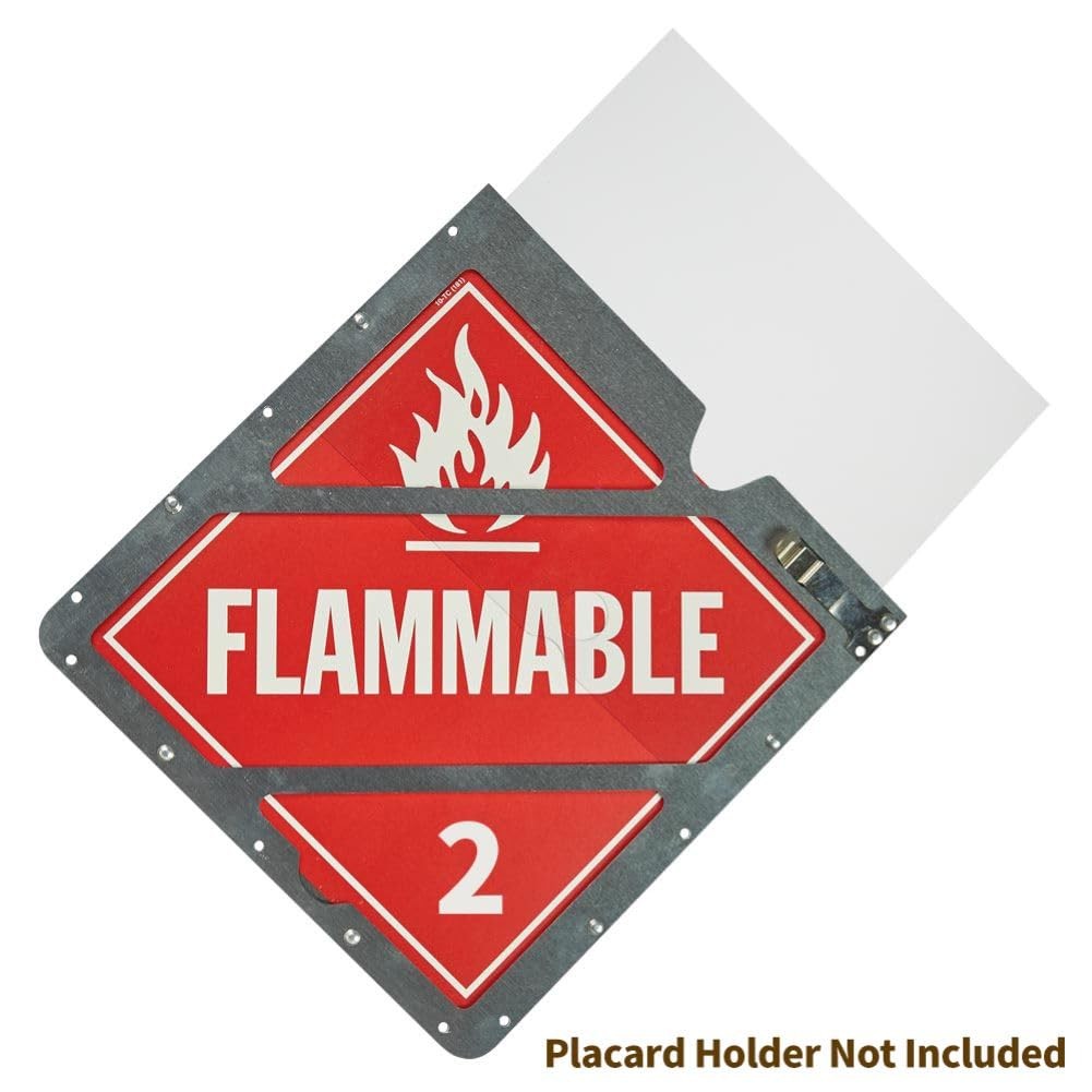 « 4-Pack Hazmat Placard Holder Shields 10.75&Prime; »x10.75&Prime; » Clear Polycarbonate »