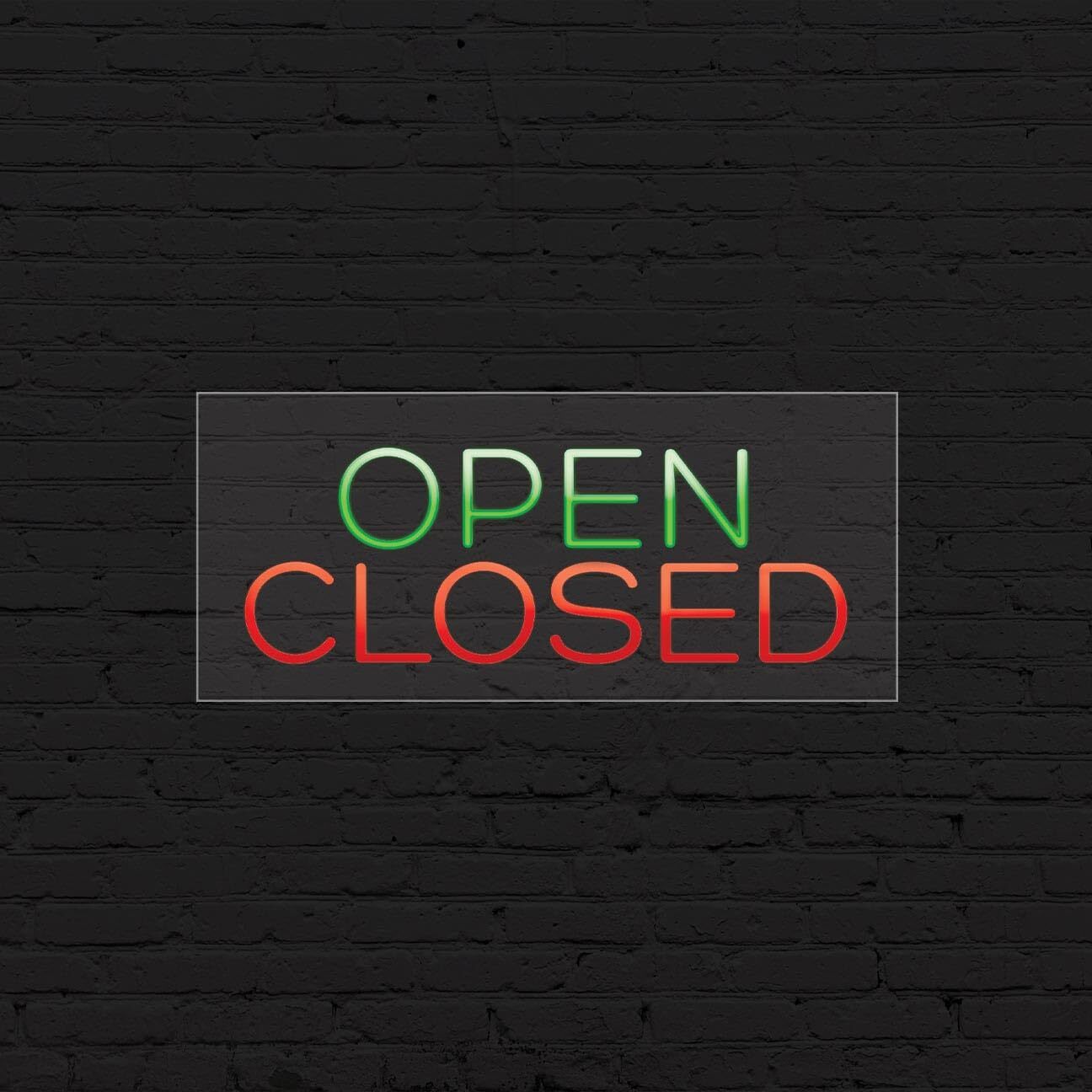 Open Closed Sign for Business Displays | LED Flex Neon | 32&Prime;W x 13&Prime;H x 1&Prime;D