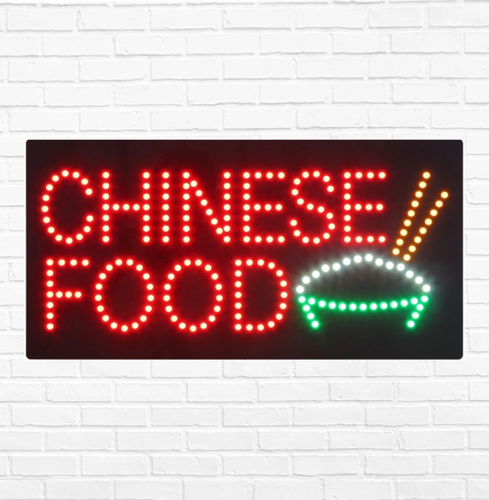 Chinese Food LED SIGN 19&Prime;x10&Prime; US PLUG