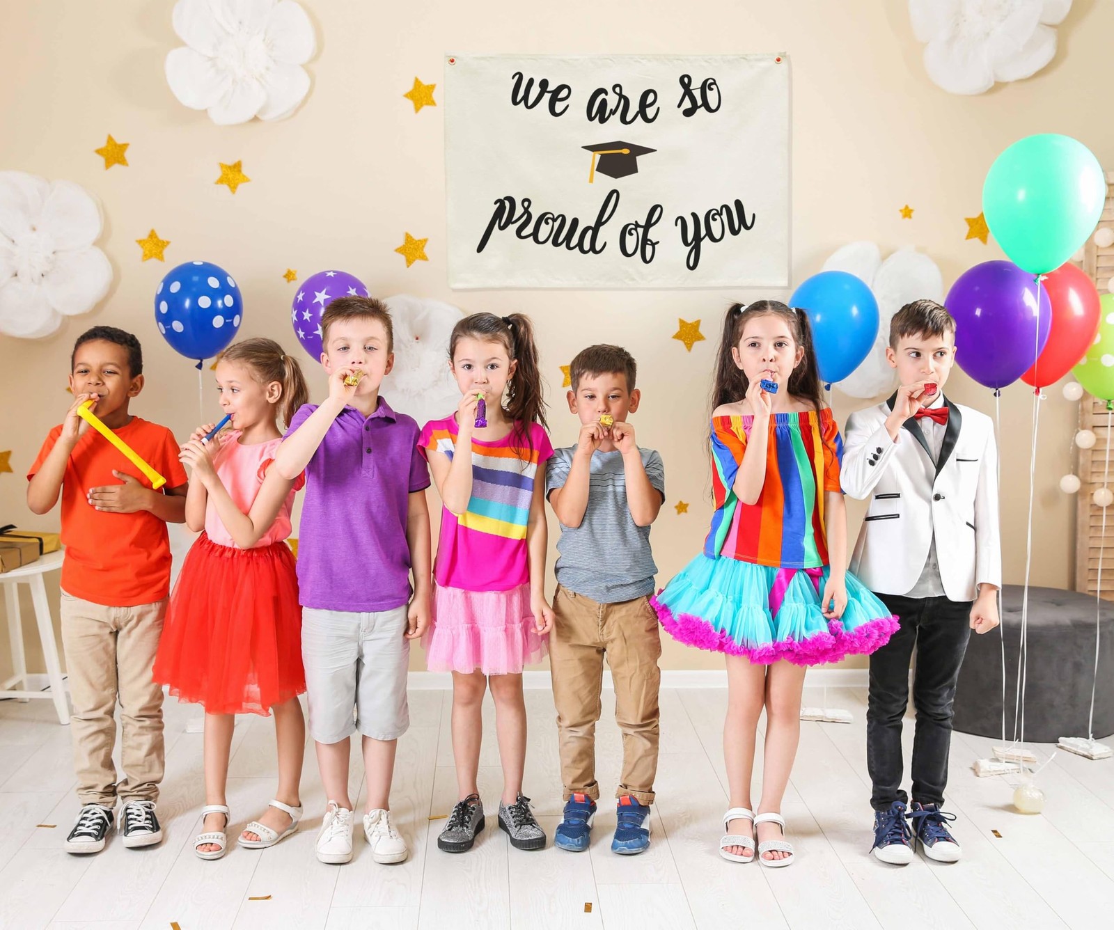 We are So Proud of You Graduation Banner, Beige Cotton Canvas Wall Hanging Re…